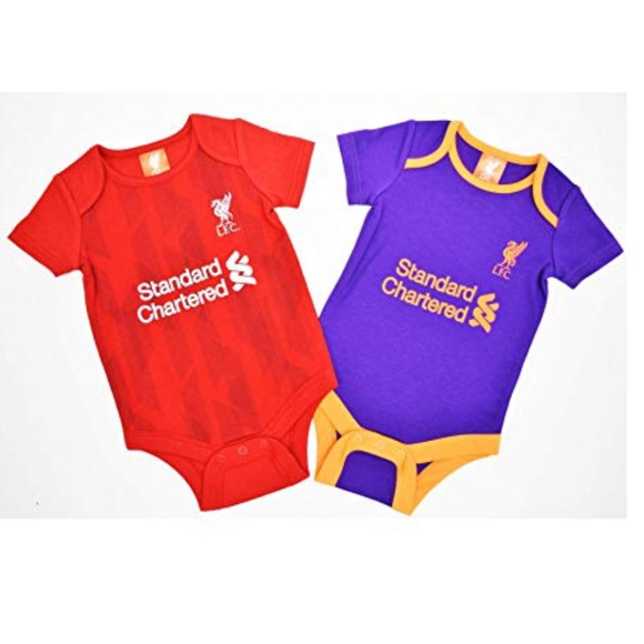 Black Red Standard Chartered Baby Onesie Set Liverpool Home Away 3 To 6 Months Dopollo Com